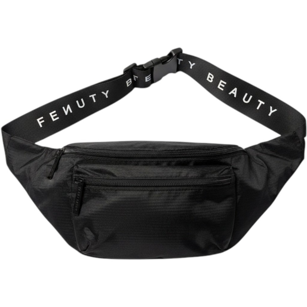 Fenty Beauty Rihanna Black Nylon Fanny Pack Waist‎ Bag Belt Bag Logo Strap